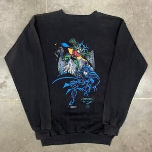 Vintage 90s Batman and Robin Youth Sweater XL